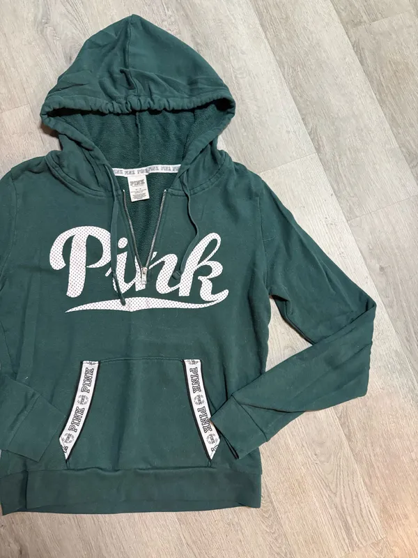 PINK Victoria's Secret quarter zip hoodie - Image 2