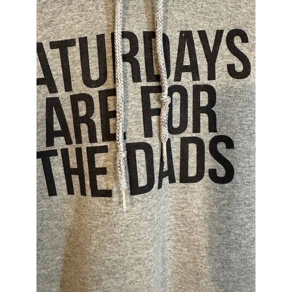 Barstool Sports Gildan Gray Saturdays Are For The Dads Hooded Sweatshirt Men Med - Image 4