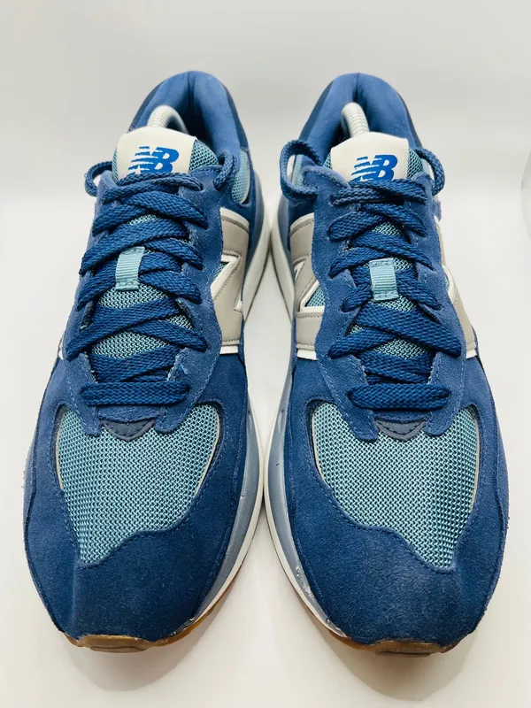 New Balance 5740 Blue Gray Suede Mesh Chunky Dad Sneakers Casual Retro Mens 9.5D - Image 3