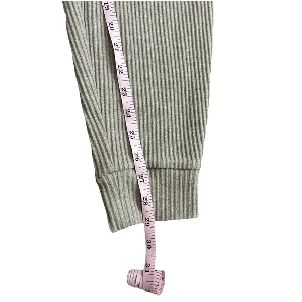 Alo Muse Set Hoodie & Joggers Ribbed Gravel Heather Size Small - Image 10