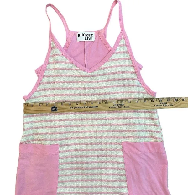 BUCKET LIST Hot Shot Skort TankDress Size Small Pink White Comfort Stretch - Image 10