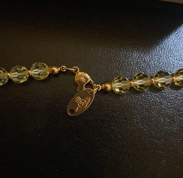 Vivienne Westwood Messaline gold-tone brass crystal-embellished choker Necklace - Image 6