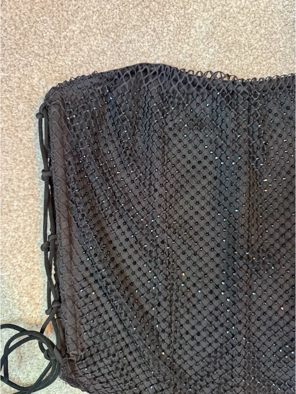 Windsor Black Gemstone Sparkle Corset Top - Image 3