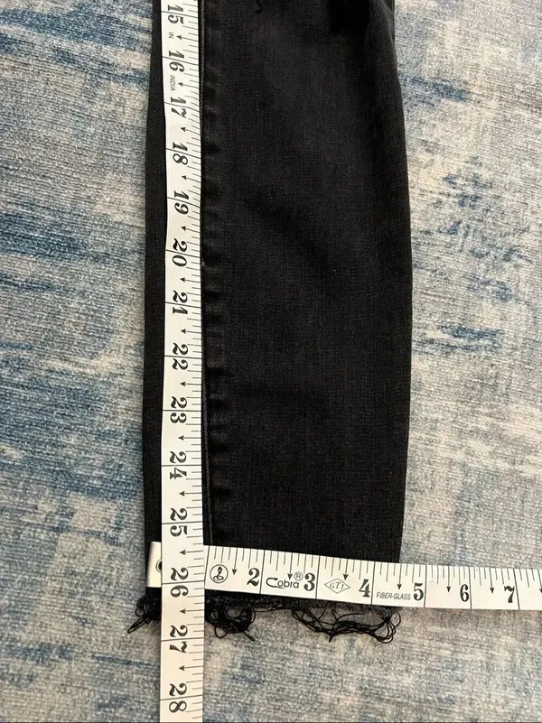 PacSun Black Distressed Busted Knee High Rise Ankle Jegging Women's 25" - Image 8