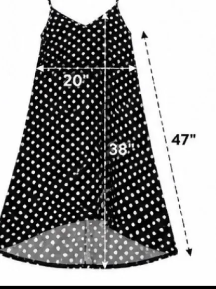 Polka Dot Spaghetti Strap Maxi Dress - Black & White - Image 4