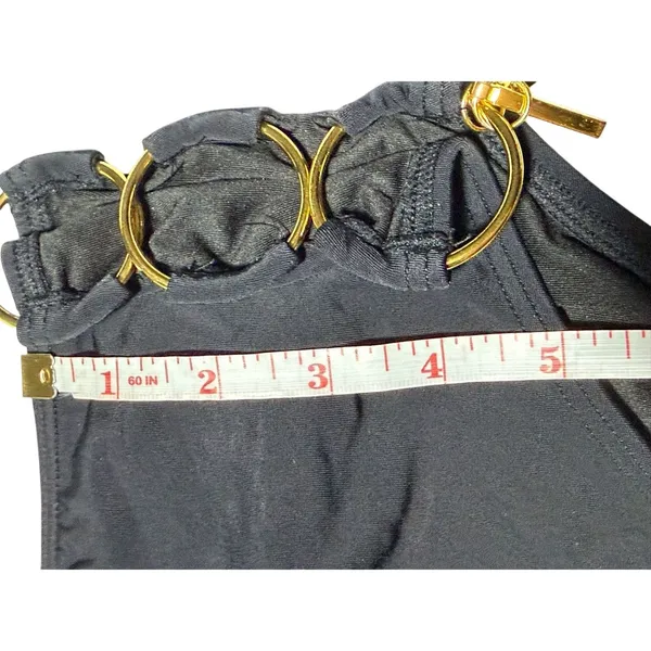Victorias Secret High-Waist Bikini Gold Ring Sides L EUC - Image 8