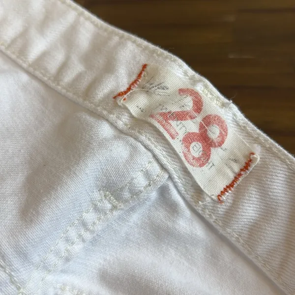 Free People | We The Free Maggie Mid Rise Distressed Straight Jeans White 28 - Image 4