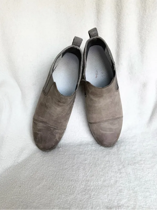 Sorel Evie 2 Chelsea Boots Gray Leather Hidden Wedge Lug Ankle Booties 6.5 - Image 7