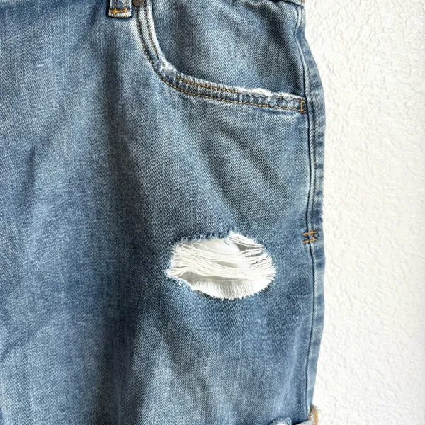 NEW Aerie Womens Shorts Denim Distressed Frayed Hem Casual Size XXL - Image 8