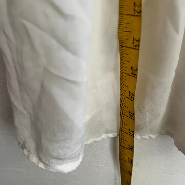 White 3D Flower Mesh‎ Sheer Top Y2K Fairycore Coquette Bridal XL - Image 5