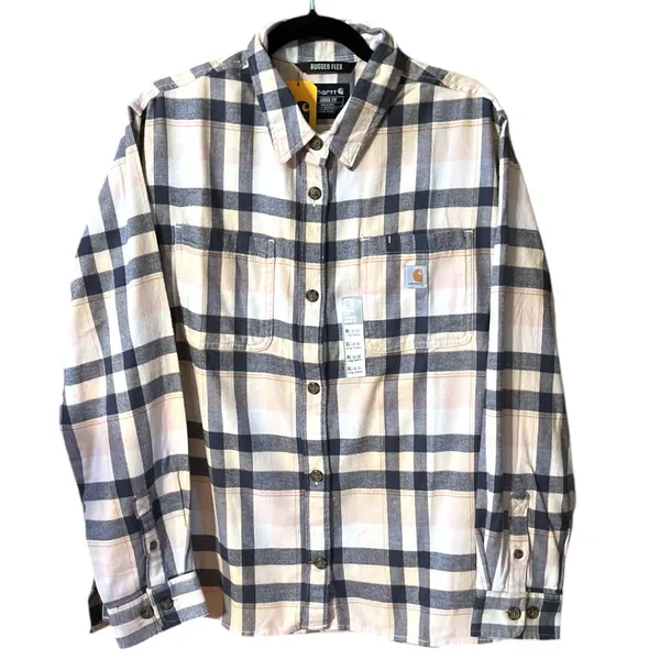 Carhartt 104972 Rugged Flex Flannel Button Up Long Sleeve Shirt Size XL - Image 3