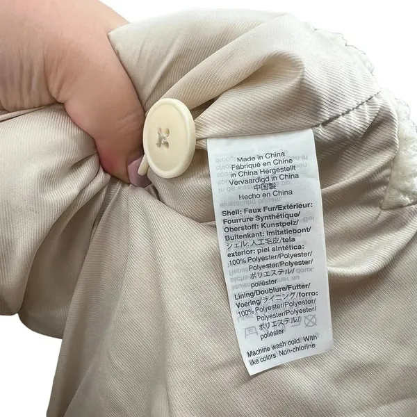 Madewell Sherpa Walton‎ Shirt-Jacket Cream Ivory Button Down Size XS - Image 10