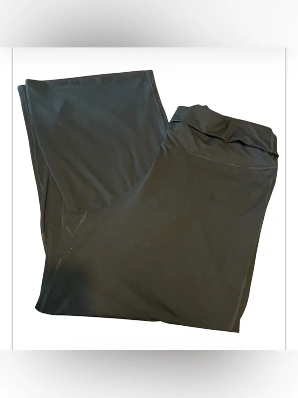 Fabletics Black Straight-Leg Performance Pants fold over - Image 4
