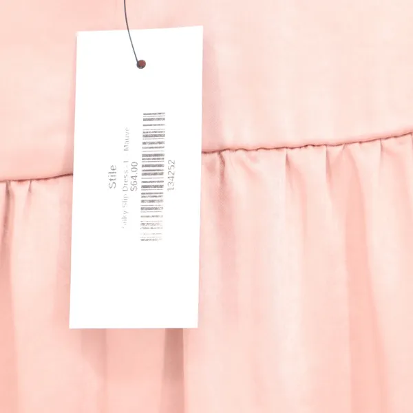 Things Between Mauve Pink Silky Slip Dress Empire Waist Mini L - Image 4