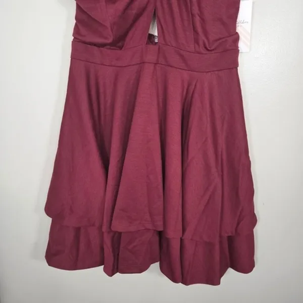 Alyce Paris Kalani Hilliker Burgundy Halter Keyhole Homecoming Dress M NWT - Image 5