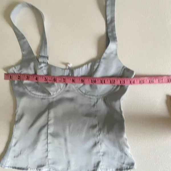 Peppermayo Women’s XS Silver Satin Corset Top Bustier Tank US 2 - Image 10