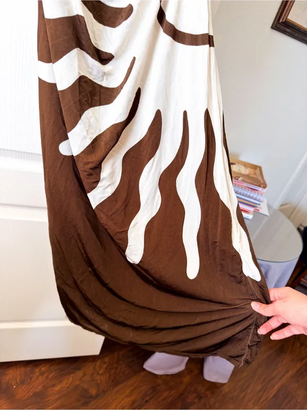 Cala de la Cruz Daphne Ruched Maxi Dress Sunburst Mocca Small - Image 4