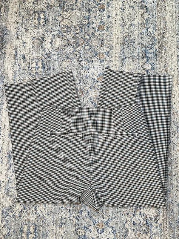 Loft Curvy Gingham Plaid Tailored Pants Size 8 - Image 5