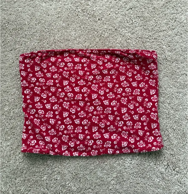 Red Tube Top Hollister Floral - Image 2