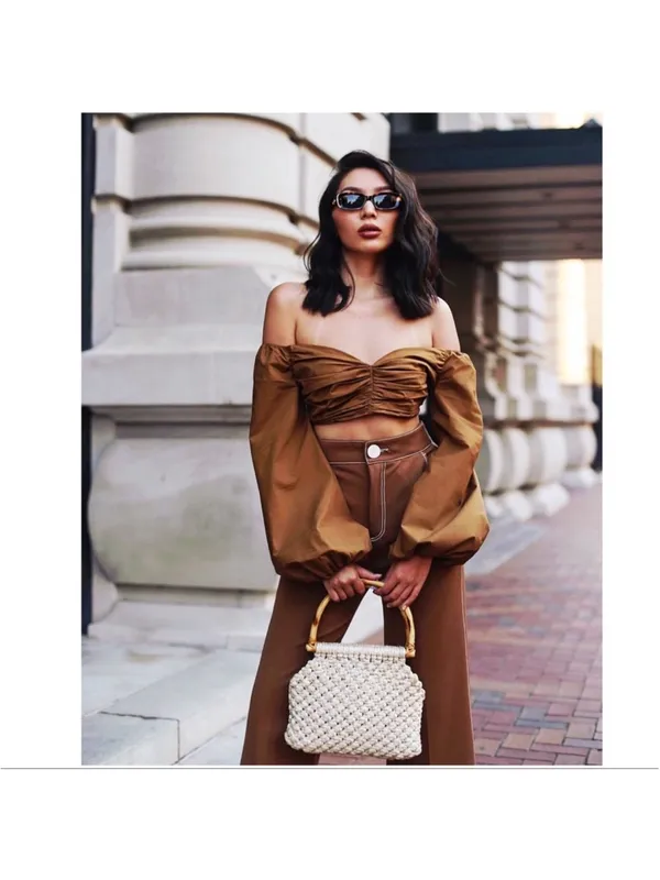Zara Studio Collection Draped Crop Top - Image 3