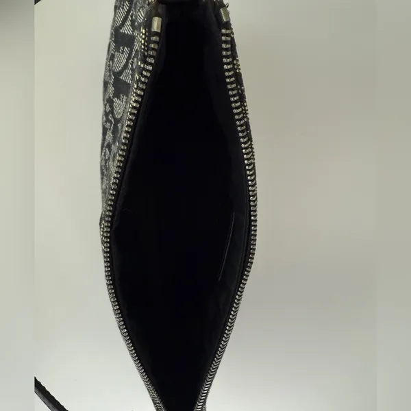 Christian Dior Vintage Saddle Bag in Black Logo Denim - Image 8