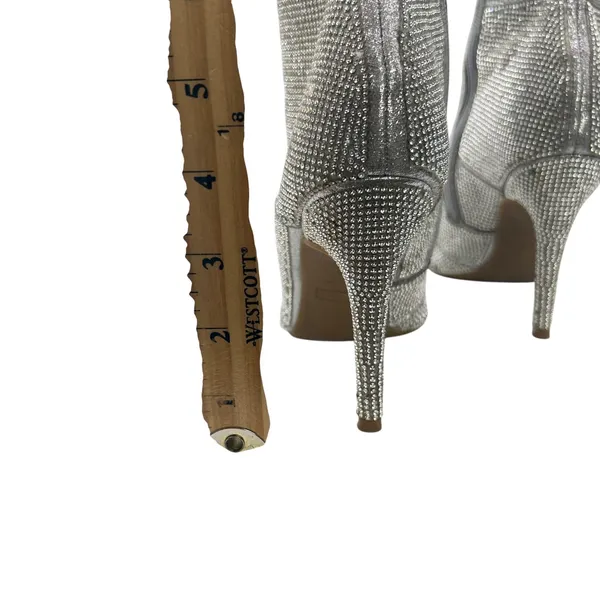 ATRENDY Rhinestone Ankle Boots Womens 7.5M Sparkly Silver Stiletto‎ Heel Party - Image 6