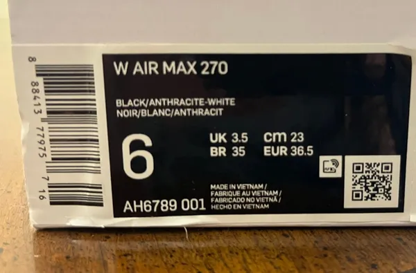 Nike Air Max 270 Black White - Image 9
