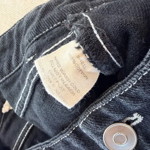 Altard State Jeans Women’s Black S Wide Leg Cargo Contrast Stitch Cotton - Image 5
