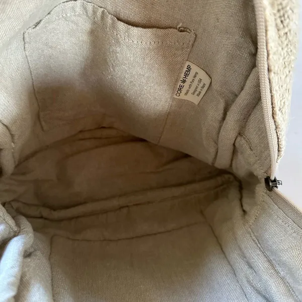 Core Hemp Handmade Natural Pure Hemp Lightweight Mini Backpack - Image 4