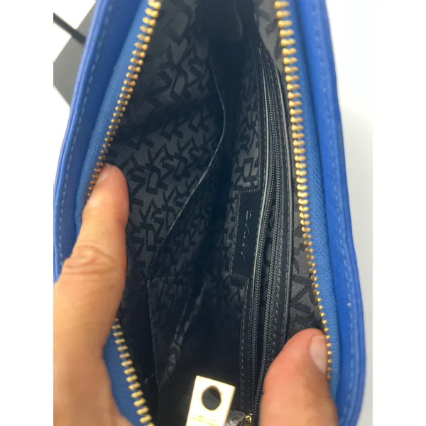 DKNY Blue Shoulder Bag Chic Modern Handbag Designer‎ Purse Small - Image 7