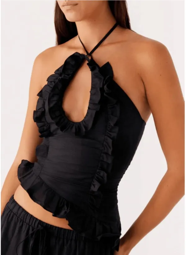 Black halter top & skirt set - Image 2