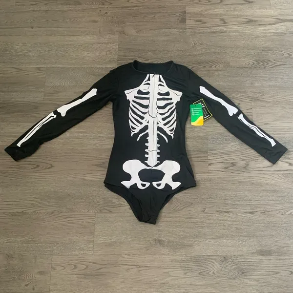 Tipsy Elves Sexy Skeleton Bodysuit Costume - Size M - Black - NWT‎ - Image 5