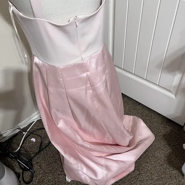 Eliza J Sz 10 Pink Blush High‎ Low Formal Dress Sleeveless Open Back - Image 6