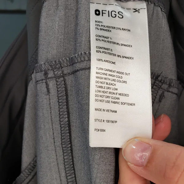 FIGS Kade Cargo Scrub Pants Womens XXLP Graphite Gray Medical Uniform - Image 3