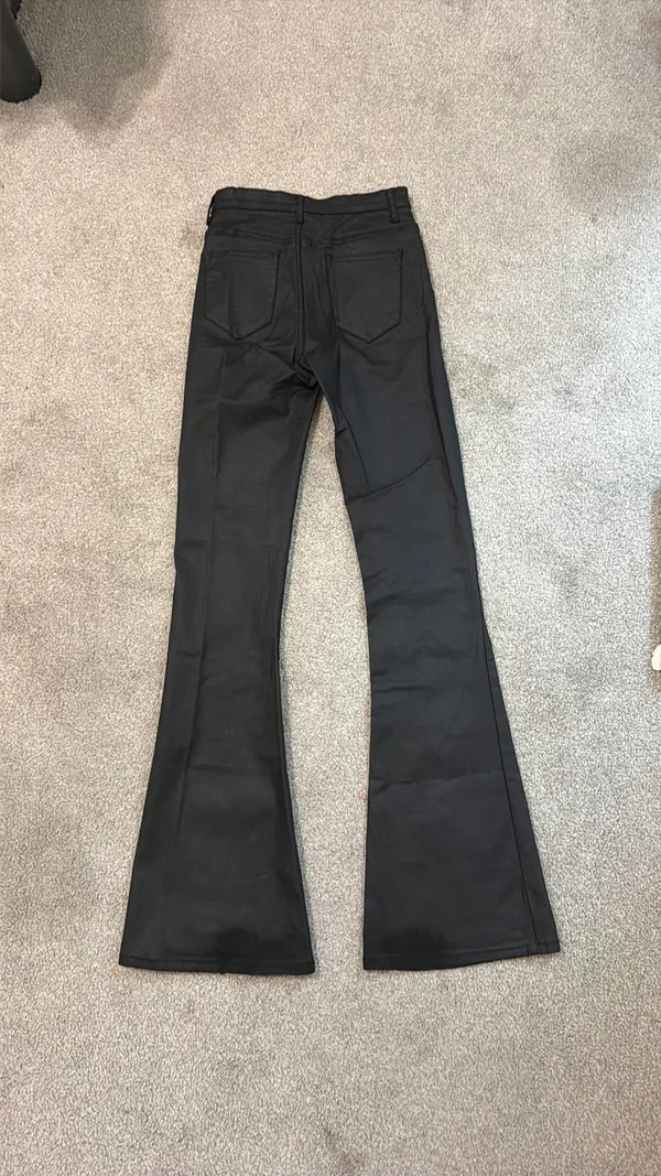 Edikted Leather Flare Pants - Image 2