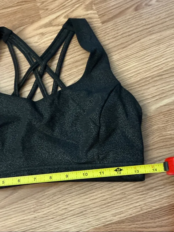 Lululemon Black Crisscross-Back Sports Bra Size 8 - Image 5
