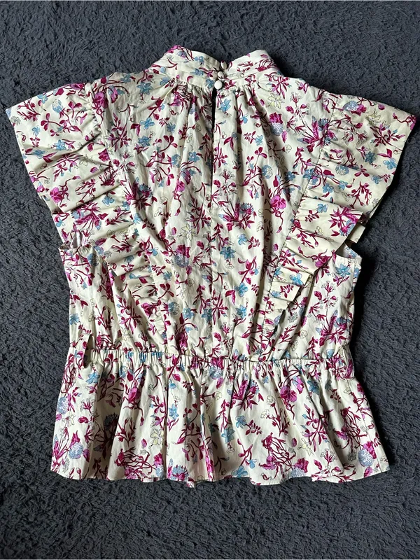 Derek Lam 10 Crosby "Brynn" floral wrap top, size 8 - Image 5