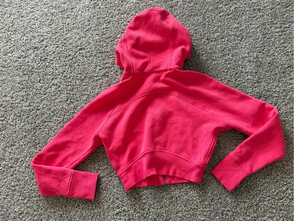Lululemon Scuba Full-Zip Cropped Hoodie Lip Gloss Size 4 - Image 4