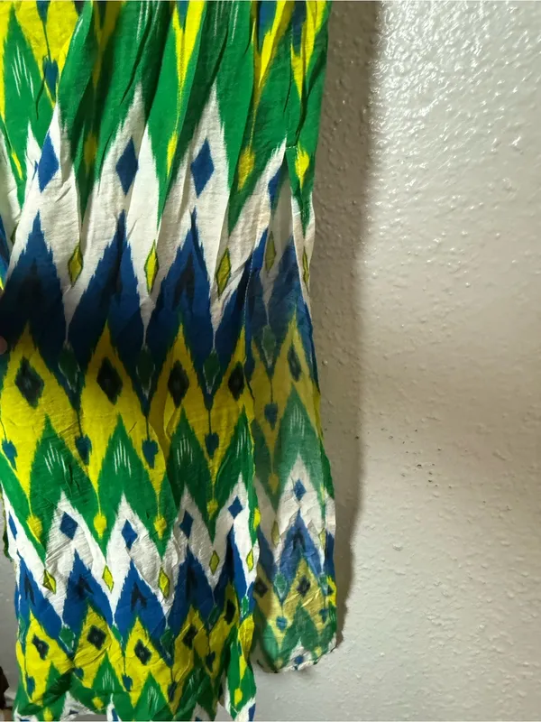 Free People Vintage Y2K Boho Ikat Strapless Maxi Dress size xs - Image 7