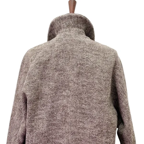 Vintage 1950s Tweed Maxi Coat Small Brown Hand Tailored Dumas California - Image 8