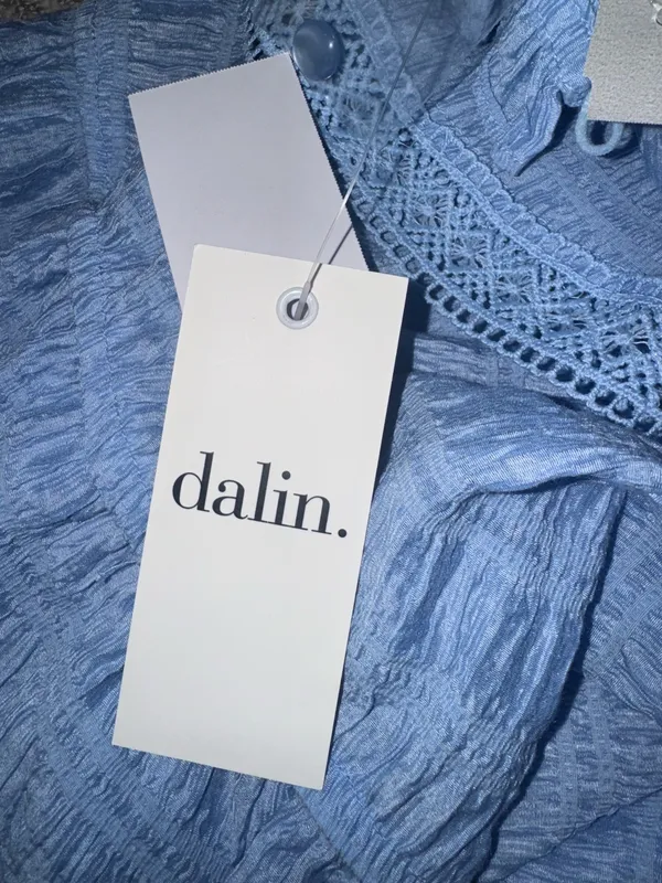 Dalin. Light Blue Blouse Size M - Image 5