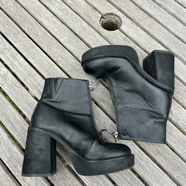 Dolls Kill‎ current mood black platform boots franky size 7 - Image 7