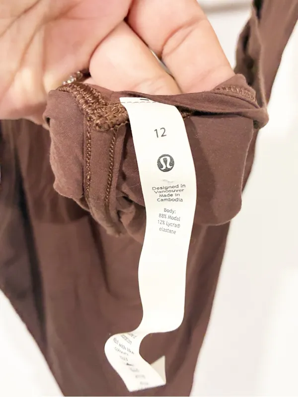 Lululemon Deep Stretch Tank Nulu Spanish Oak Brown Size 12 - Image 2