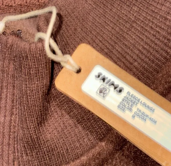 SKIMS FLEECE LOUNGE JACKET 'COCOA' - Image 2