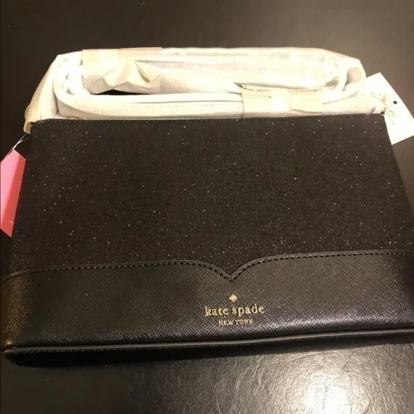 Kate Spade Black Glitter Crossbody Bag Evening Purse NWT - Image 6