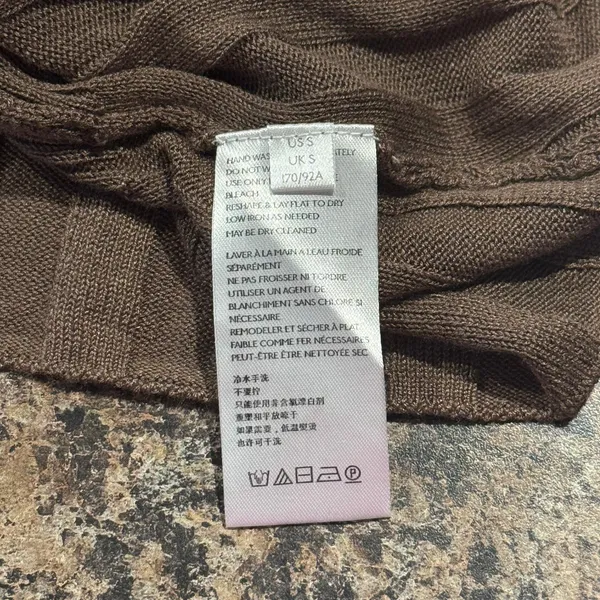 NWT Free People Cropped Tank Top Ribbed Racerback Y2K 90s Minimalist Brown Small - Image 3