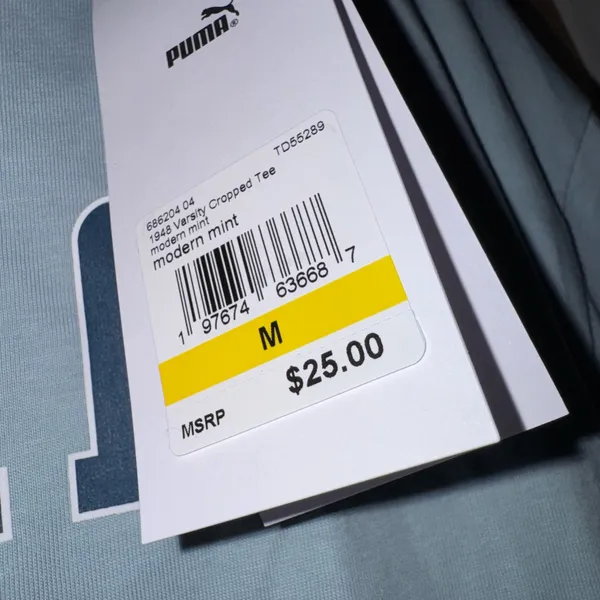 PUMA Women’s Light Blue Short Sleeve Tee - Image 4