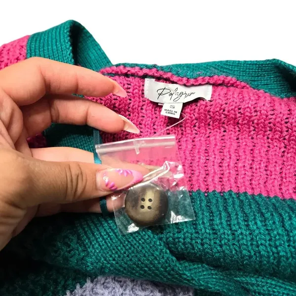 Polagram‎ Multicolor Button Front Midi Cardigan - Image 4
