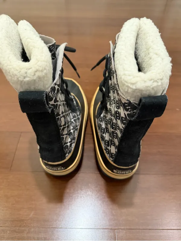 Sorel Women’s 1964 Pac Graph Black and Cream Lace-Up Insulated Winter Boots - Image 5