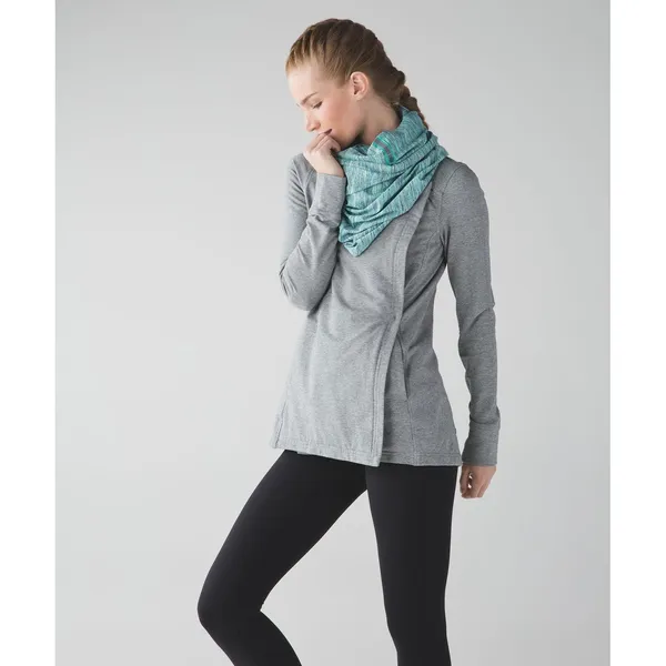 Lululemon Vinyasa Scarf‎ *Rulu Space Dye Camo Alberta Lake Fresh Teal Infinity - Image 2